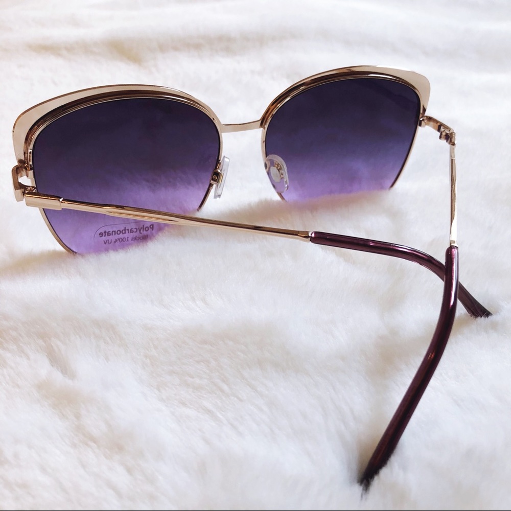 Robbie Full Rim Retro Cat Eye Sunglasses - Picture 10 of 14